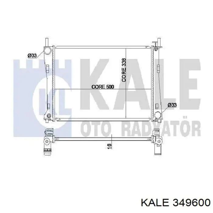 349600 Kale radiador refrigeración del motor