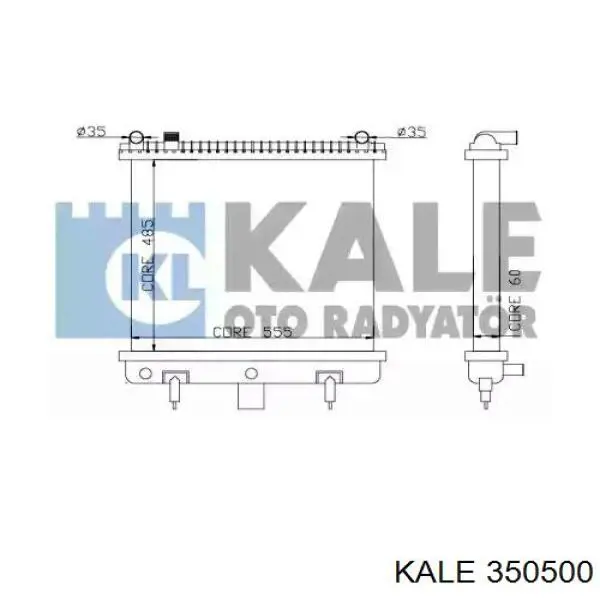 350500 Kale radiador refrigeración del motor