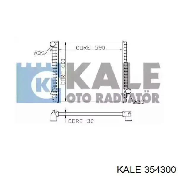 354300 Kale radiador refrigeración del motor