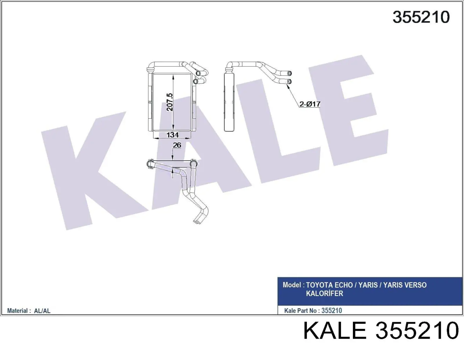 Radiador calefacción 355210 Kale
