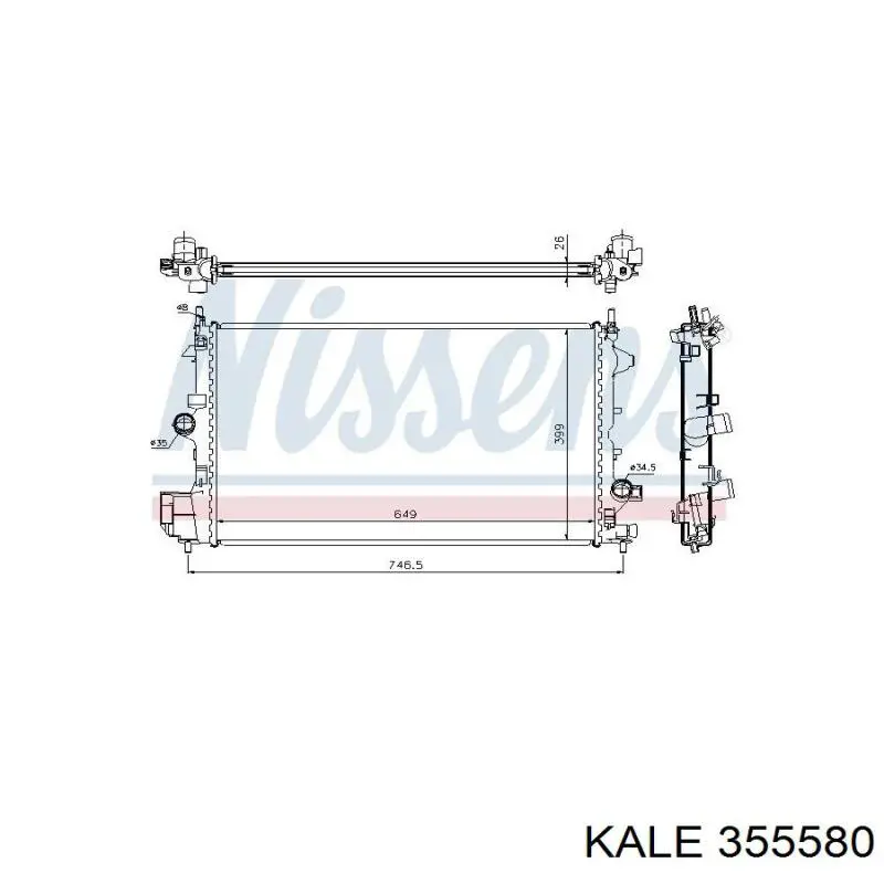 355580 Kale radiador refrigeración del motor