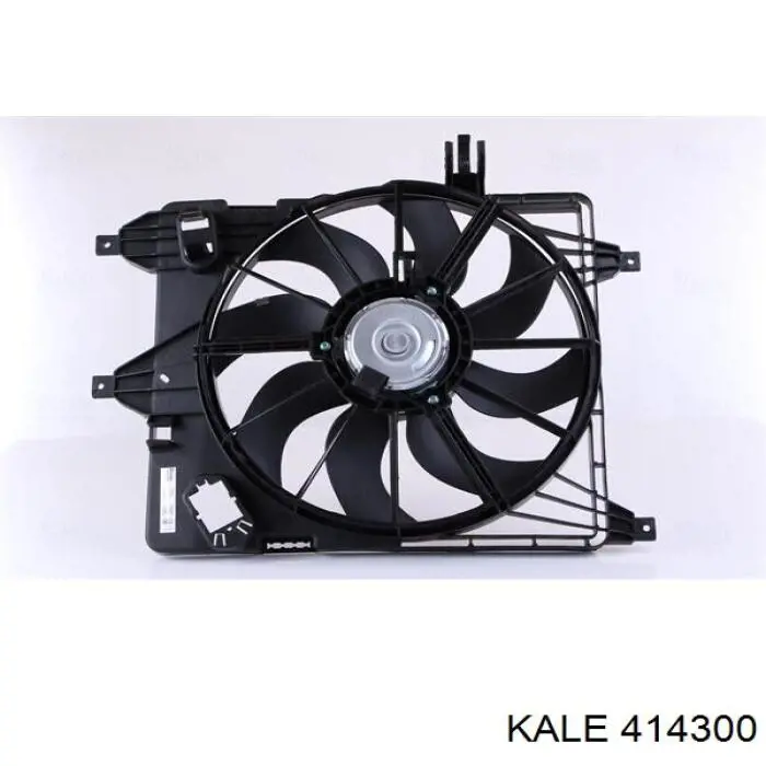 414300 Kale difusor de radiador, ventilador de refrigeración, condensador del aire acondicionado, completo con motor y rodete