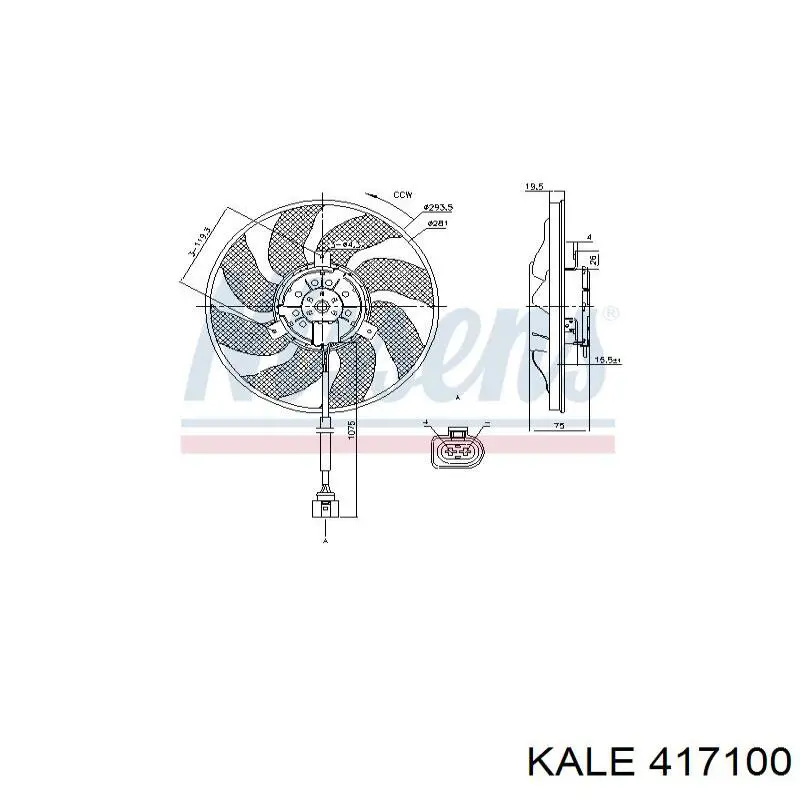 417100 Kale ventilador (rodete +motor refrigeración del motor con electromotor completo)