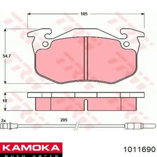 Pastillas de freno delanteras Peugeot 205 2 20A, C