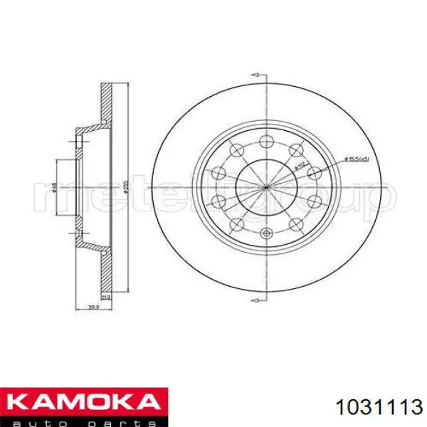 Disco de freno trasero Kamoka 1031113 precio, desde 28,48 EUR