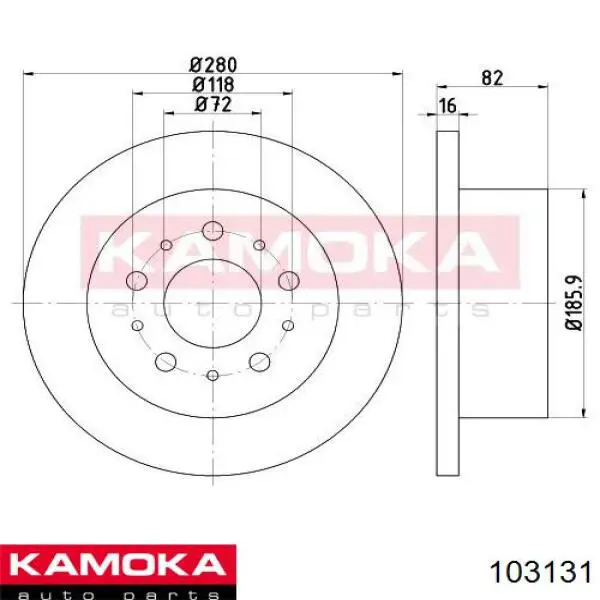 103131 Kamoka disco de freno trasero