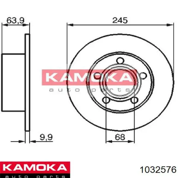 Comprar 1032576 Kamoka Disco de freno trasero