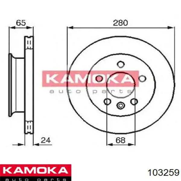 103259 Kamoka freno de disco delantero