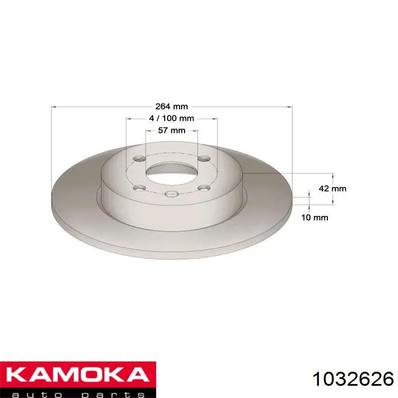 Comprar 1032626 Kamoka Disco de freno trasero