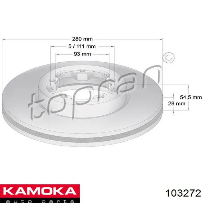 103272 Kamoka freno de disco delantero