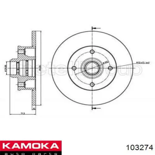 Comprar 103274 Kamoka Disco de freno trasero