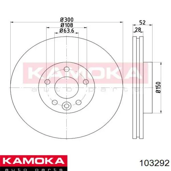 103292 Kamoka freno de disco delantero