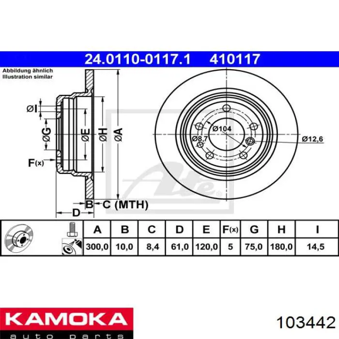 Disco de freno trasero BMW 5 E34