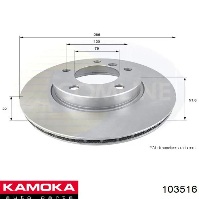 103516 Kamoka freno de disco delantero