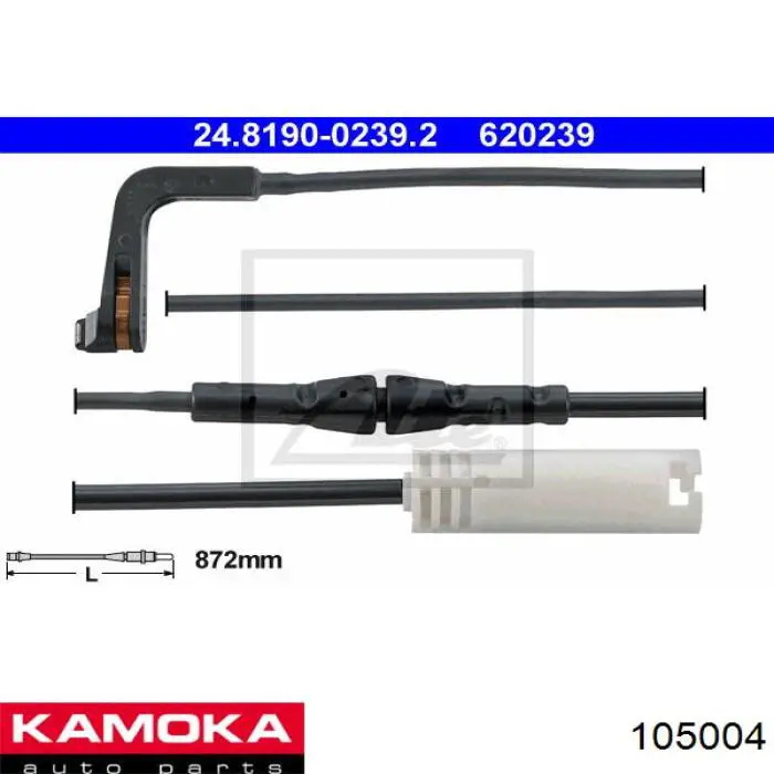 Sensor de desgaste de pastillas de freno trasero Kamoka 105004 precio, desde 8,41 EUR