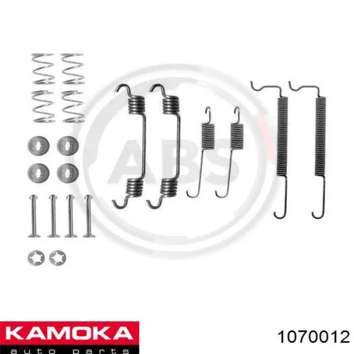 1070012 Kamoka kit de montaje, zapatas de freno traseras