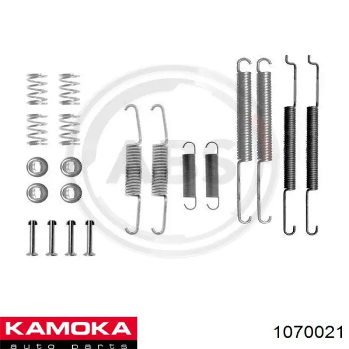 1070021 Kamoka kit de montaje, zapatas de freno traseras