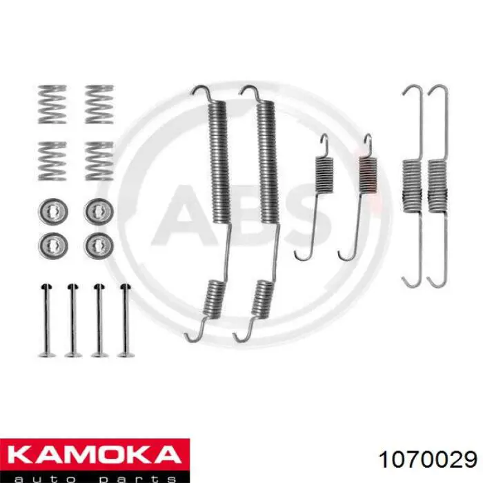 1070029 Kamoka kit de montaje, zapatas de freno traseras