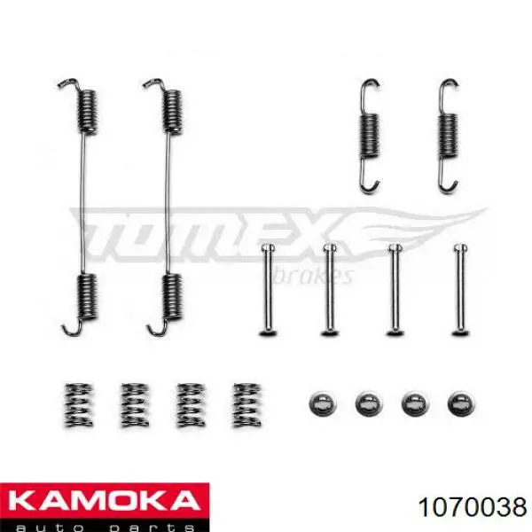 1070038 Kamoka kit de montaje, zapatas de freno traseras