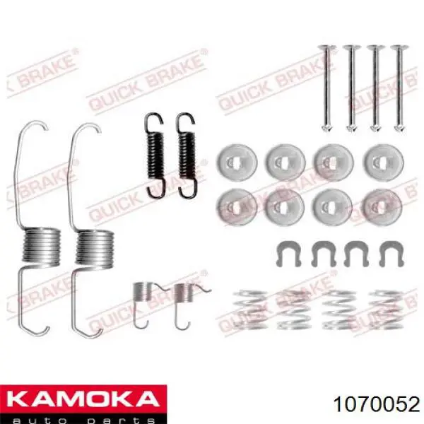 1070052 Kamoka kit de montaje, zapatas de freno traseras