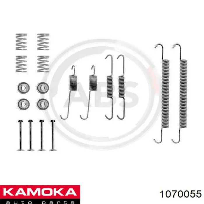 1070055 Kamoka kit de montaje, zapatas de freno traseras