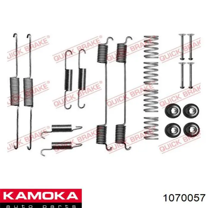 1070057 Kamoka kit de montaje, zapatas de freno traseras