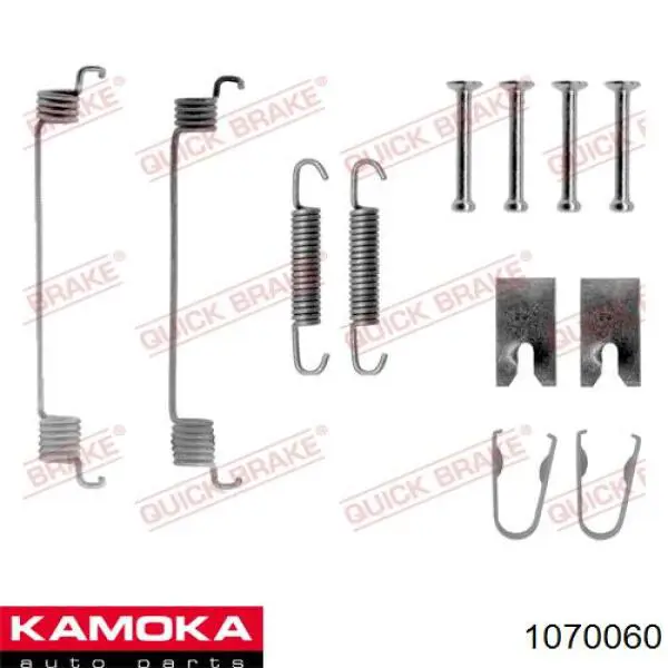1070060 Kamoka kit de montaje, zapatas de freno traseras