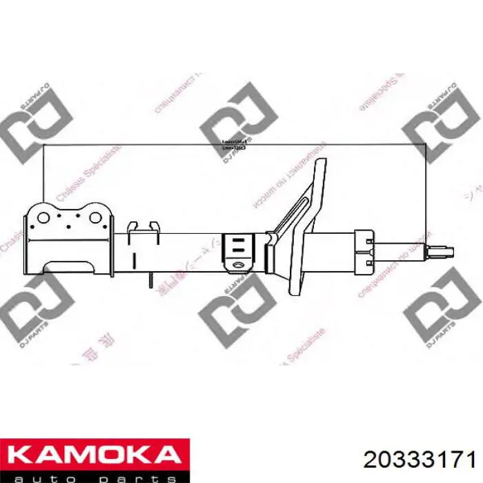 20333171 Kamoka amortiguador delantero derecho