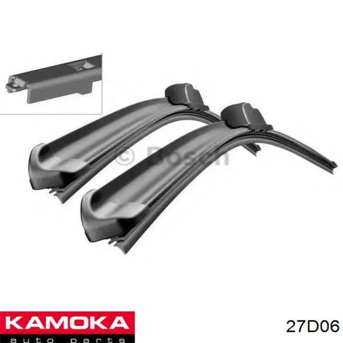 Comprar 27D06 Kamoka Juego de escobillas de luna delantera, 2 piezas