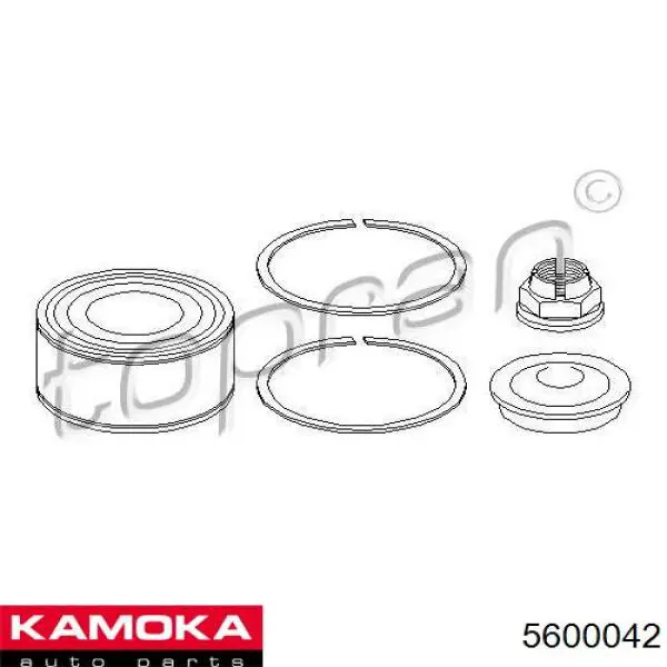5600042 Kamoka cojinete de rueda delantero