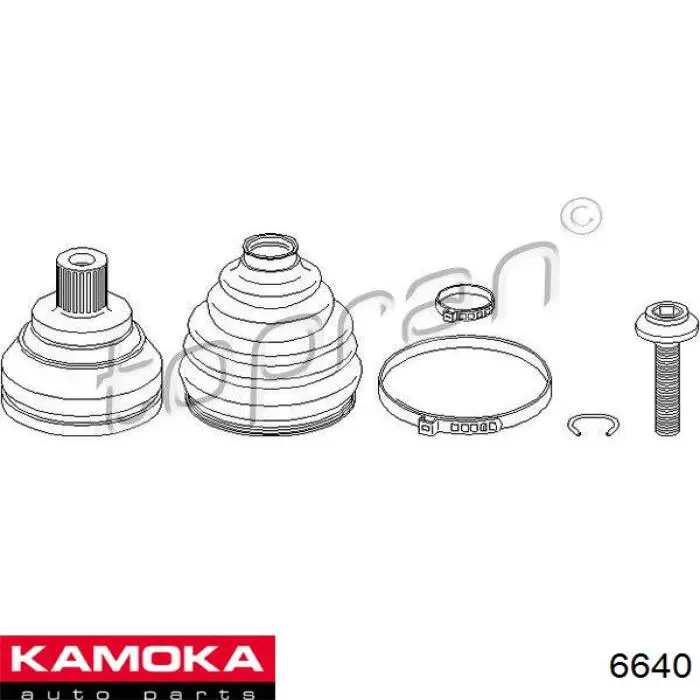 Junta homocinética exterior delantera Kamoka 6640