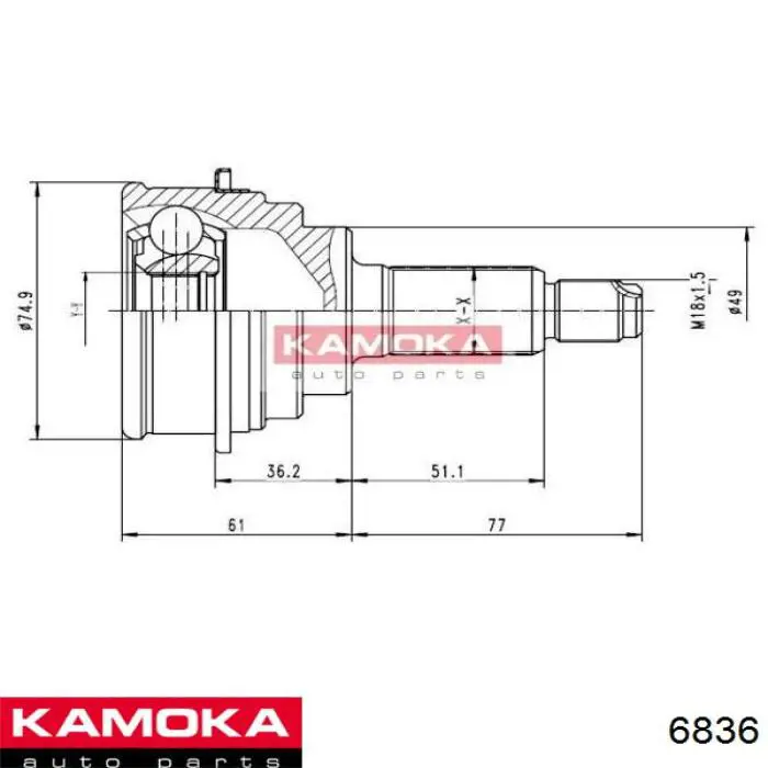 16267 Mapco Junta homocinética