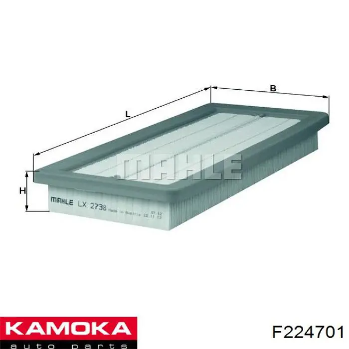 F224701 Kamoka filtro de aire