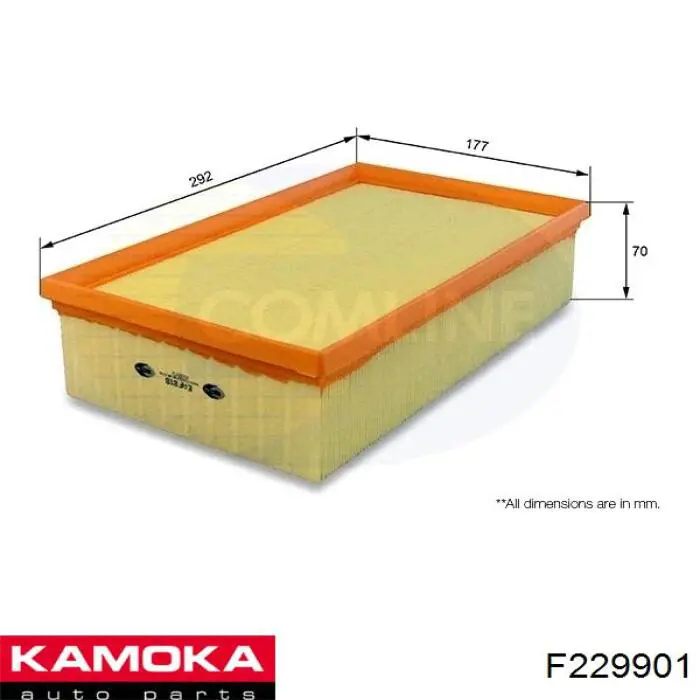F229901 Kamoka filtro de aire