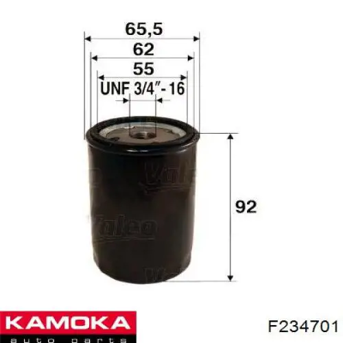 F234701 Kamoka filtro de aire