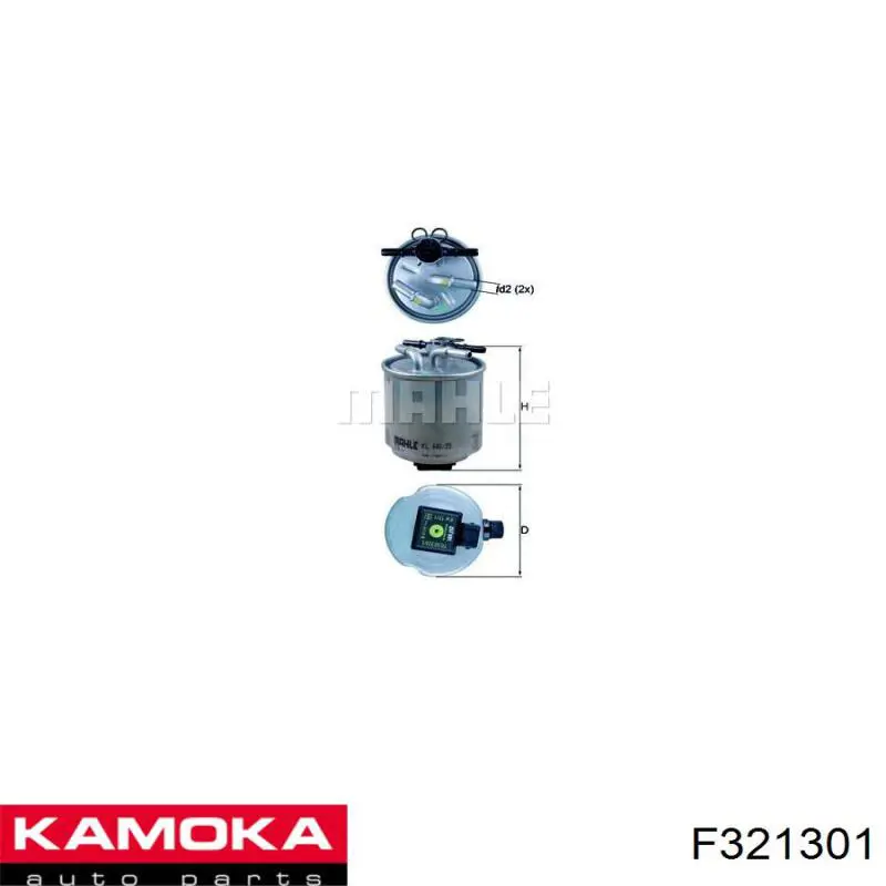 F321301 Kamoka filtro combustible