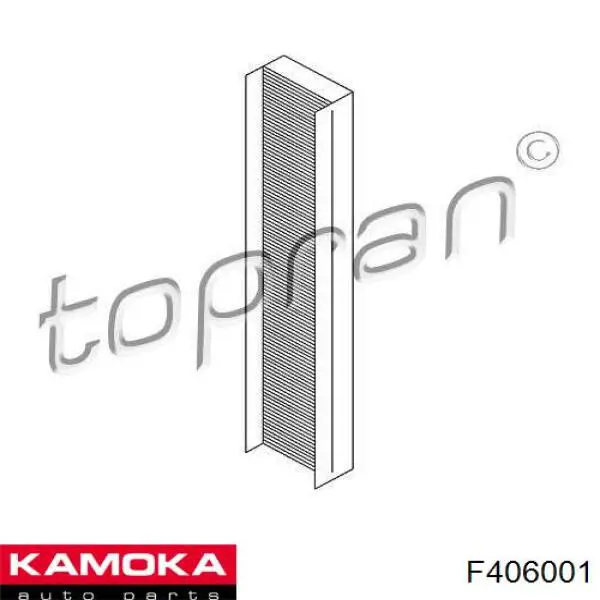 F406001 Kamoka filtro habitáculo
