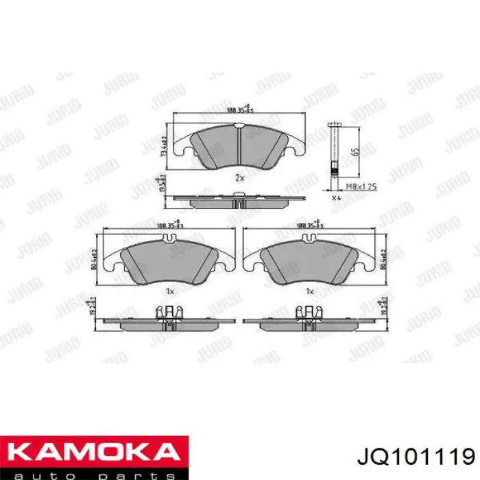 JQ101119 Kamoka pastillas de freno delanteras