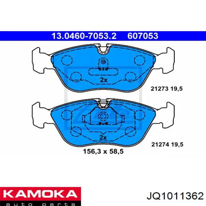 JQ1011362 Kamoka pastillas de freno delanteras