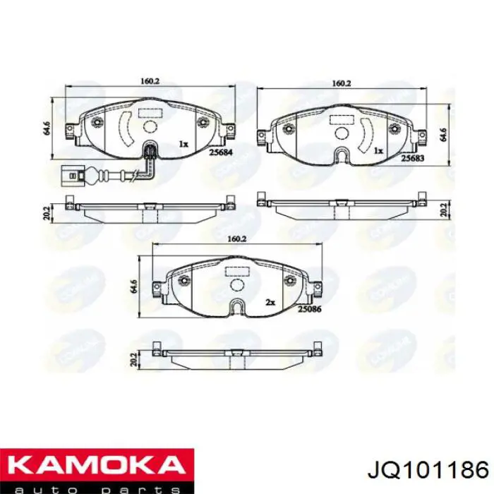 Pastillas de freno delanteras Volkswagen Tiguan 1 5N1, 5N2