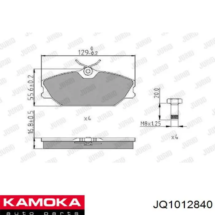 JQ1012840 Kamoka pastillas de freno delanteras