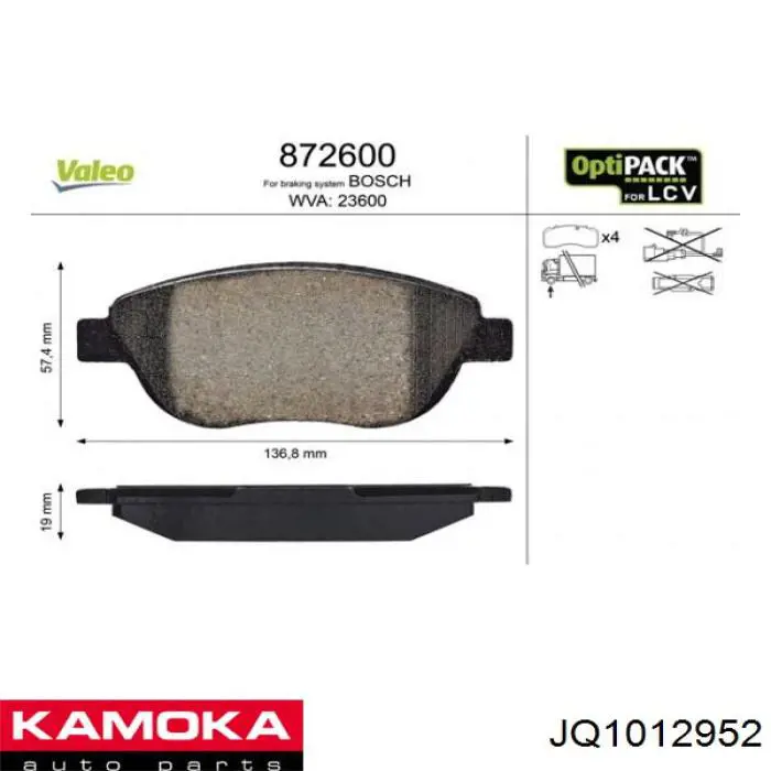 Pastillas de freno delanteras Fiat Stilo 192