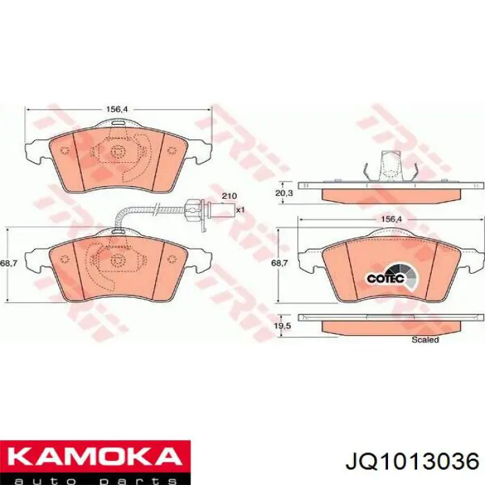 Pastillas de freno delanteras Renault Trafic 2 FL