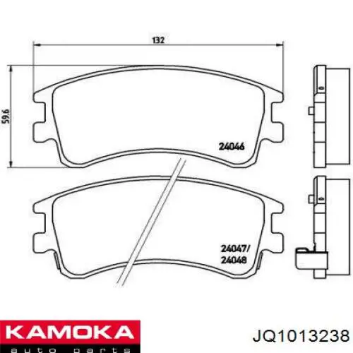 JQ1013238 Kamoka pastillas de freno delanteras