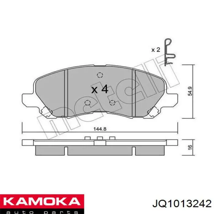 JQ1013242 Kamoka pastillas de freno delanteras