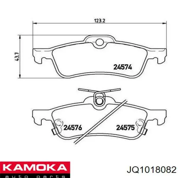 JQ1018082 Kamoka pastillas de freno traseras