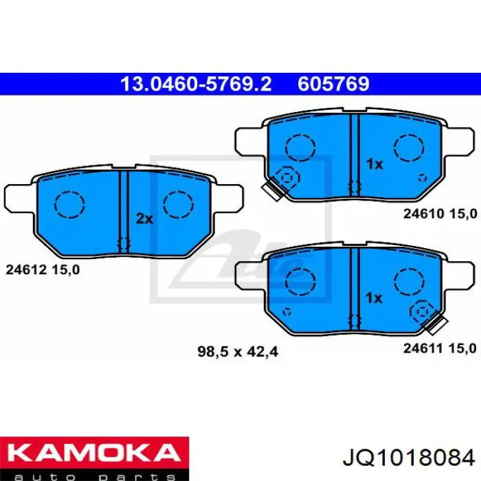 JQ1018084 Kamoka pastillas de freno traseras