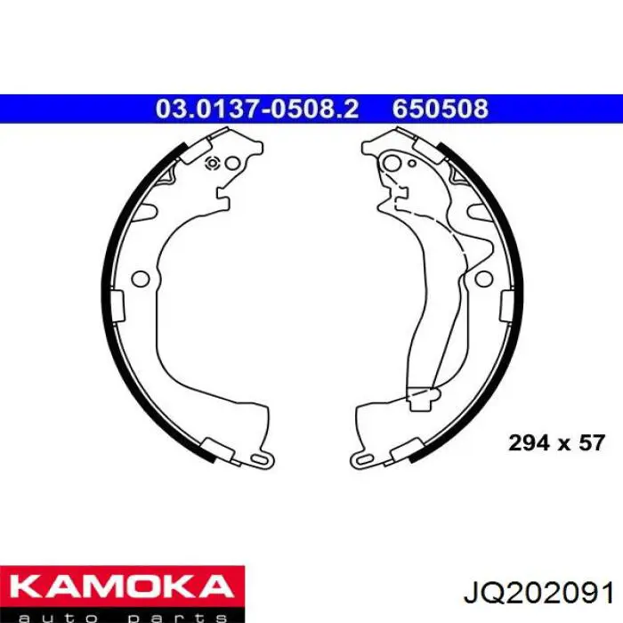 JQ202091 Kamoka zapatas de frenos de tambor traseras