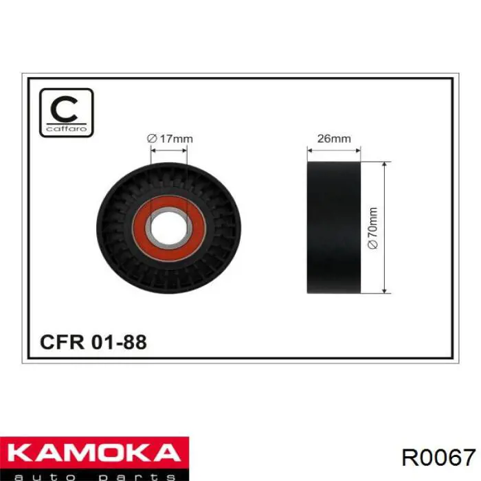 R0067 Kamoka tensor de correa, correa poli v