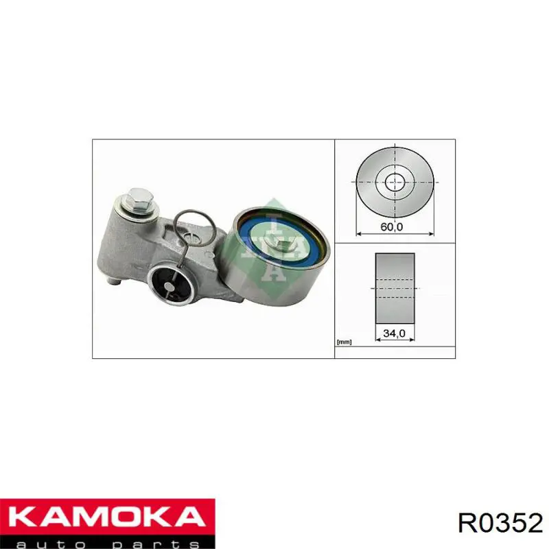 Tensor de correa poli V R0352 Kamoka
